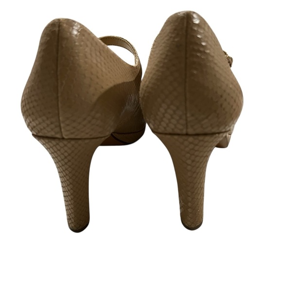 Naturalizer Womens 8.5 Talissa Pump Leather Tan Nude Almond Toe S10 - Picture 5 of 8